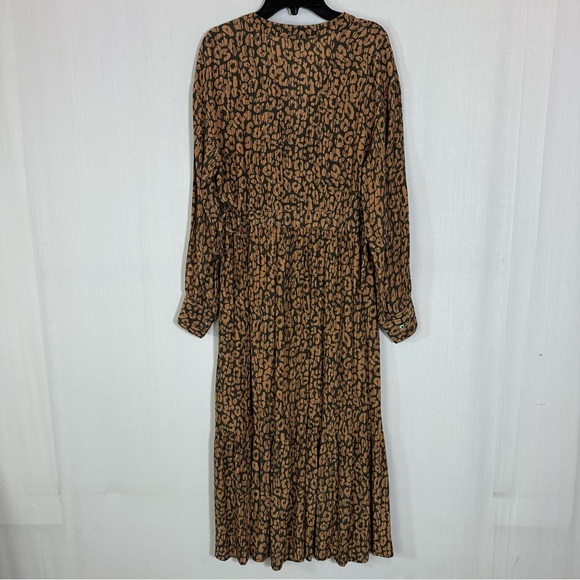 Rails ⭐️ Maple Batik Cheetah Long Sleeve Dress Sz S - Picture 7 of 13